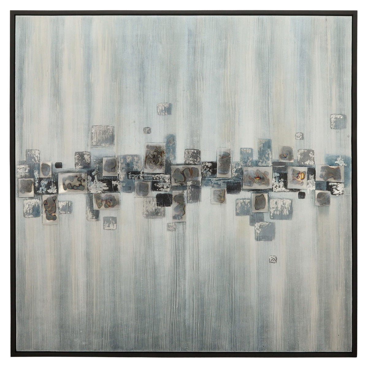 52 x 52 Abstract Canvas - Black