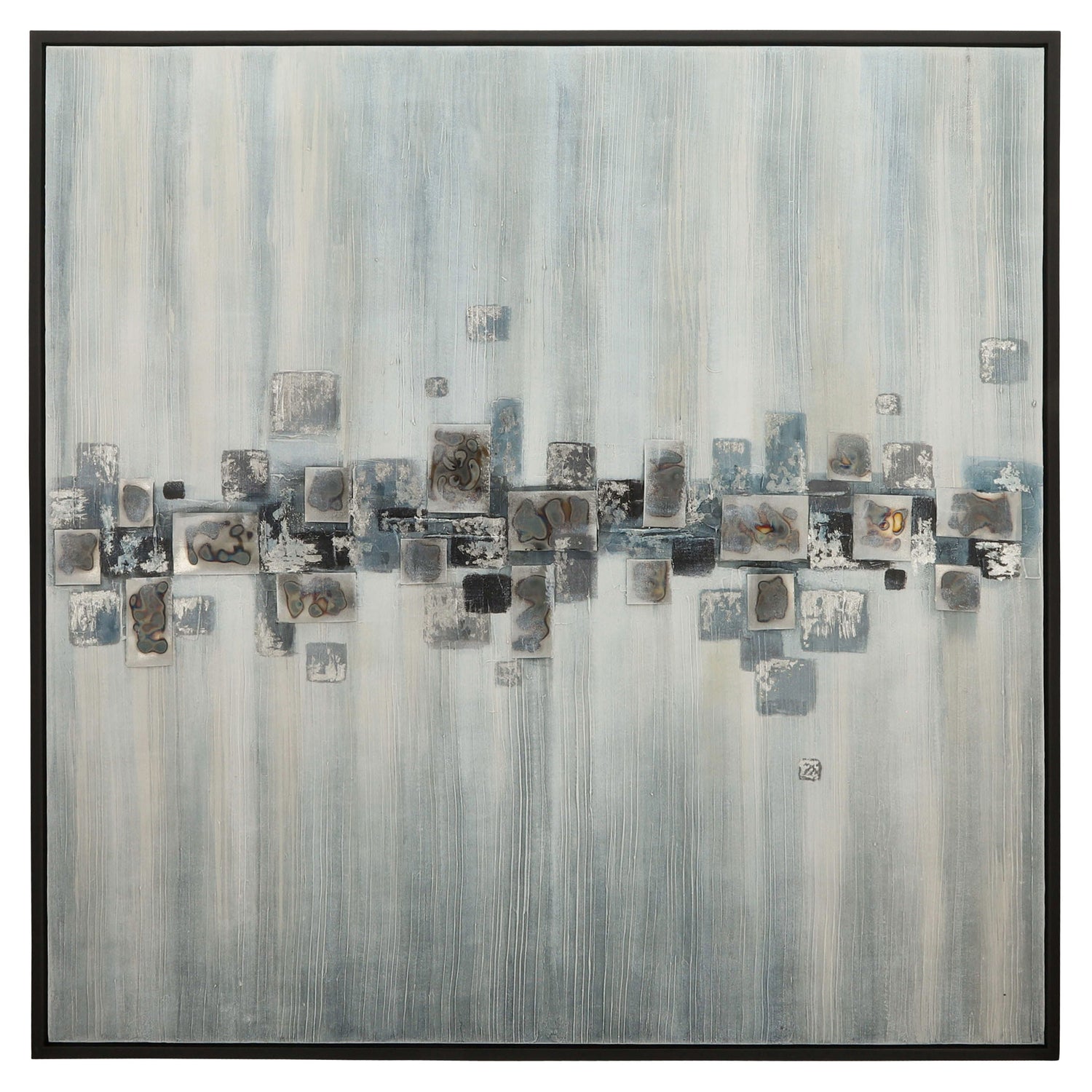 52 x 52 Abstract Canvas - Black