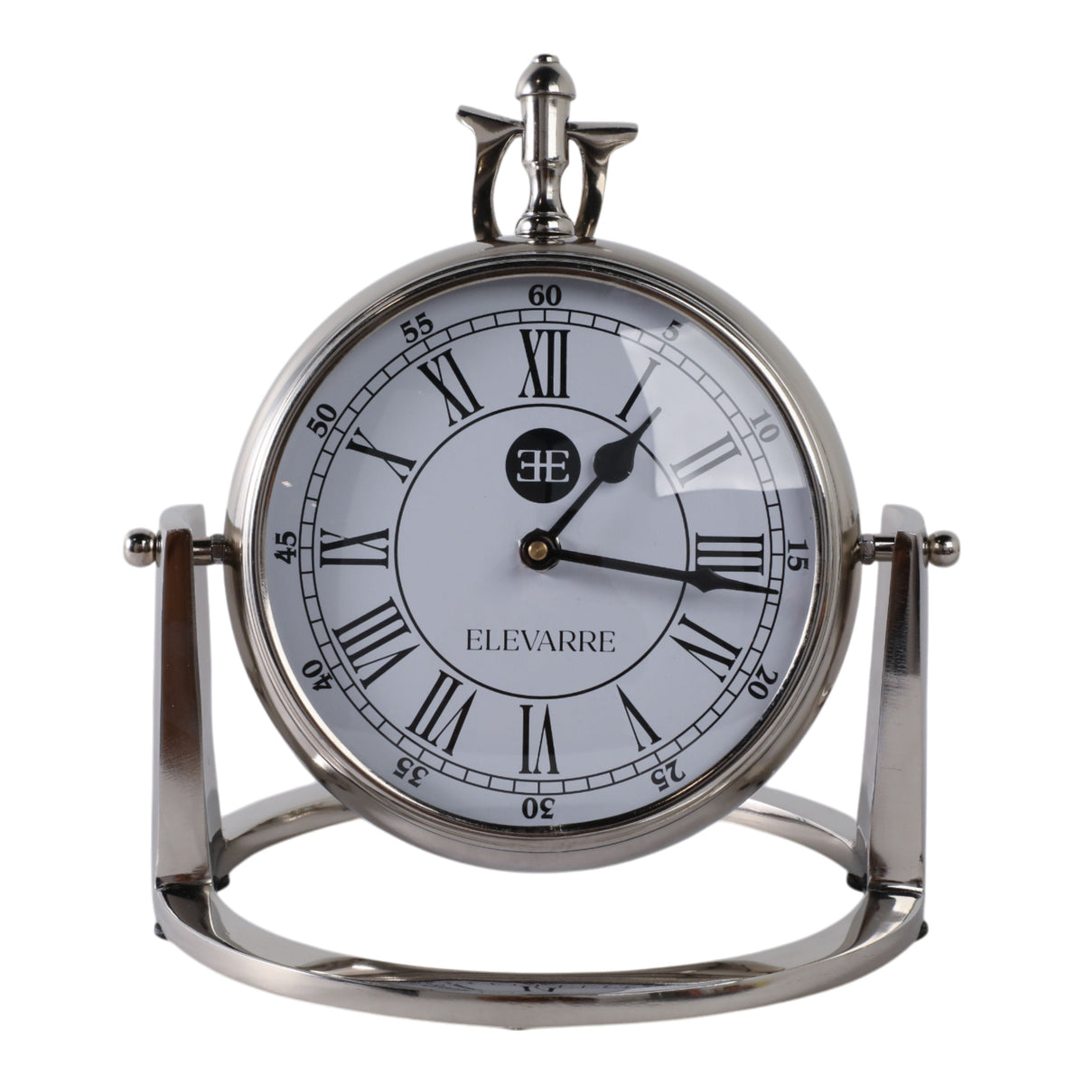 Veridian Aluminum Desk Clock - Silver