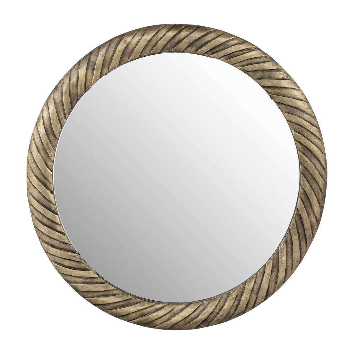 Metal Hurricane Pttrn Mirror 29" - Bronze