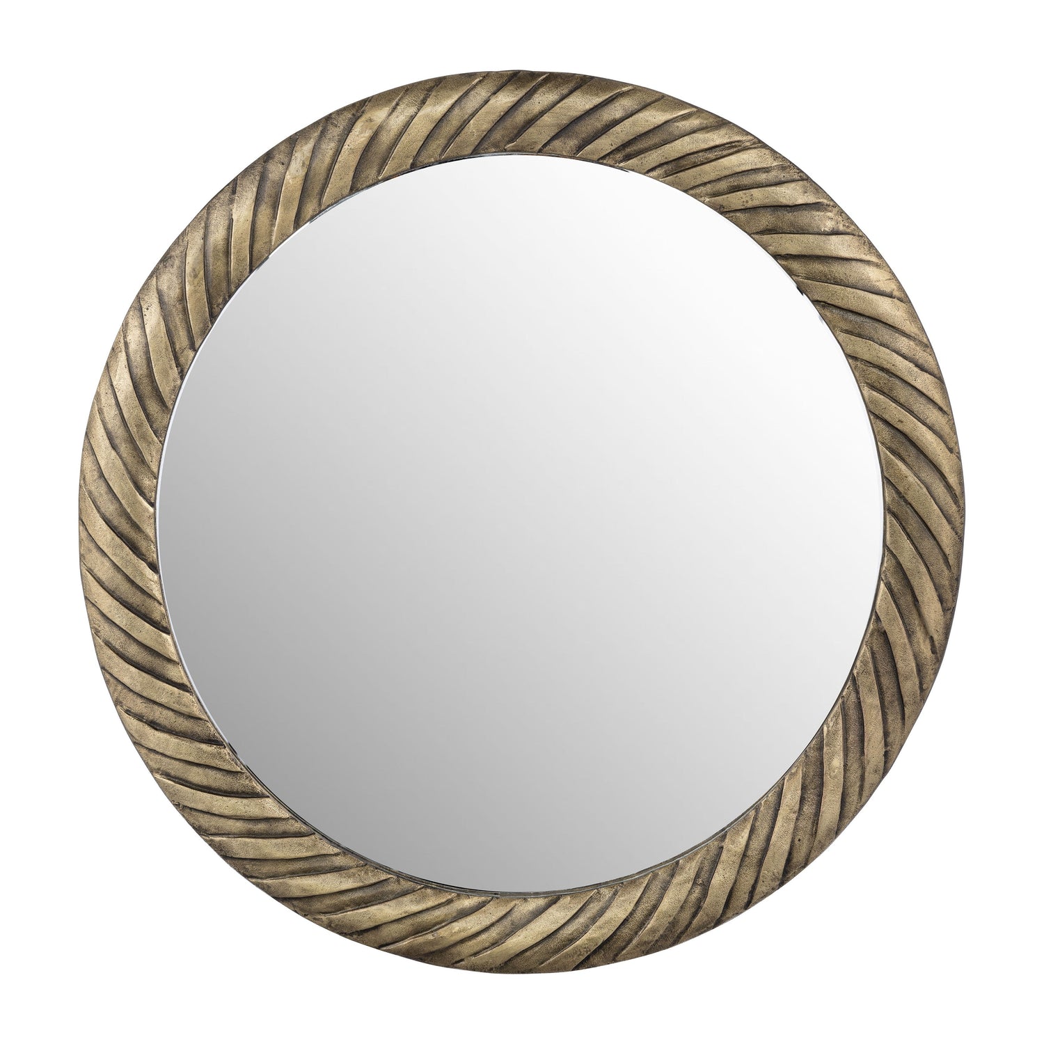 Metal Hurricane Pttrn Mirror 29" - Bronze