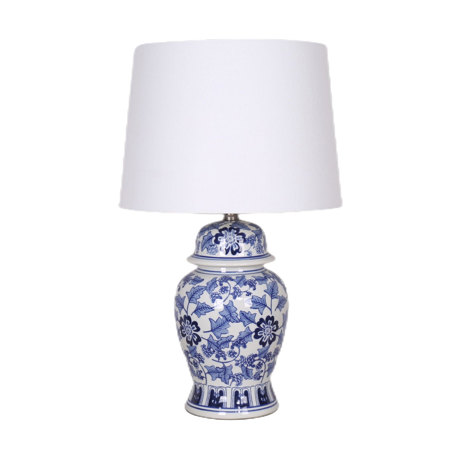 Ceramicamic 25" Temple Jar Table Lamp - Blue / White