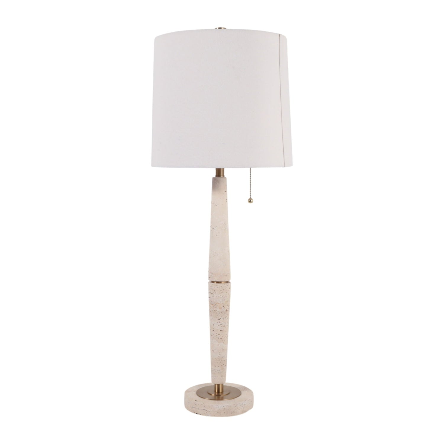 32" Russell Travertine Buffet Lamp - Multi