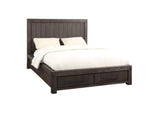 3H57D7 Heath Two Drawer Wood Storage Bed In Basalt Grey