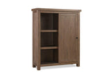 8FJ819BS Autumn Sliding Door Bookcase In Flint Oak