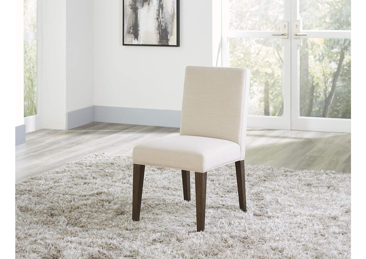FPBL63B Modesto Upholstered Side Chair In Abalone Linen And French Roast (Set of 2)