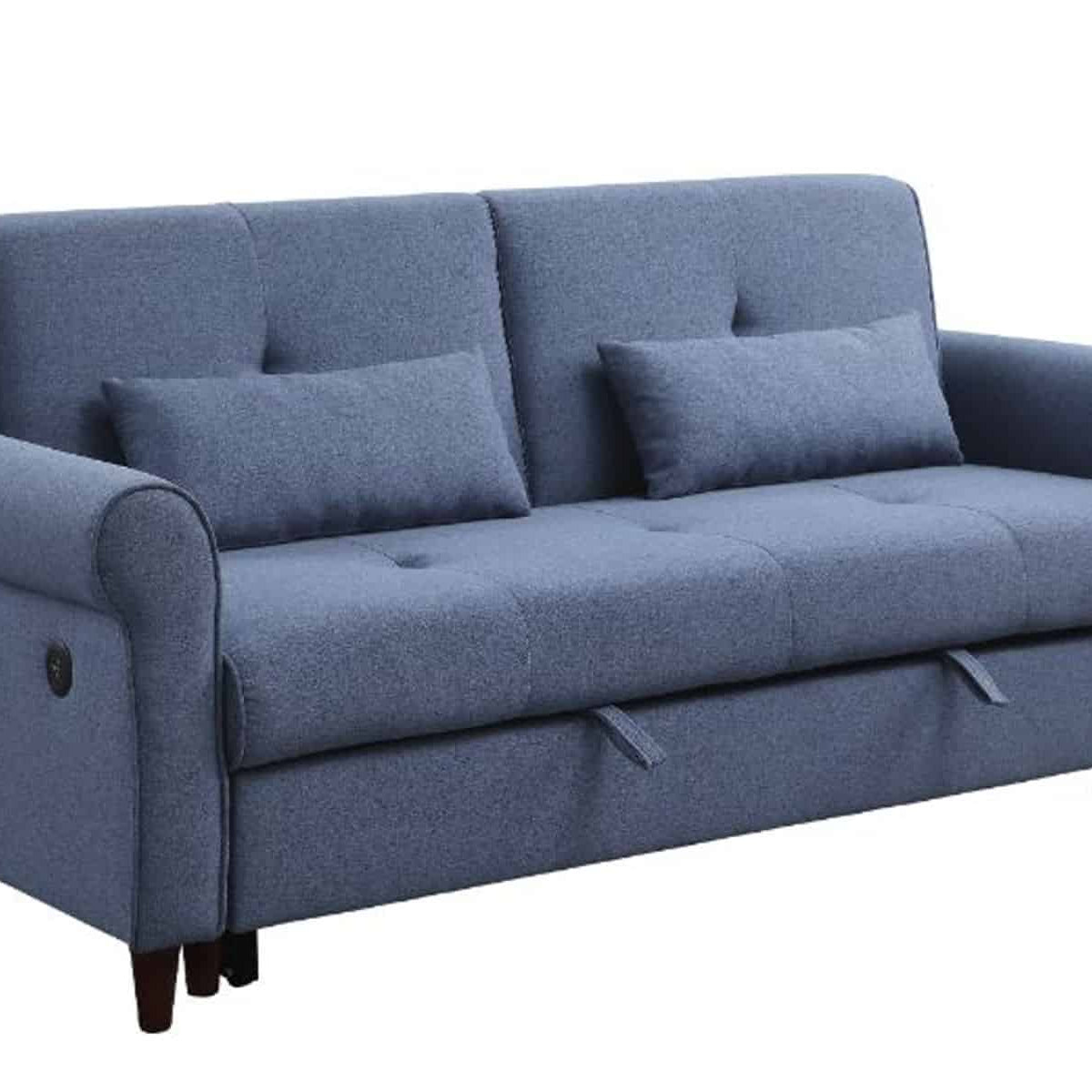Nichelle - Futon - Blue Fabric