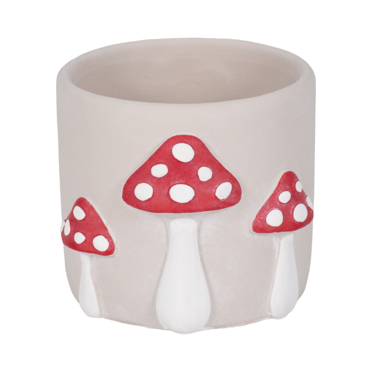 Magic Mushroom Applique Planter - Gray