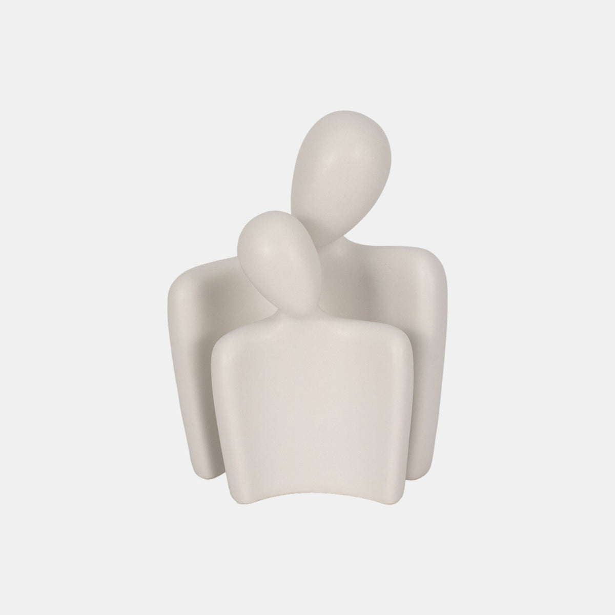 8 / 10" Textured Abstract Figures (Set of 2) - White