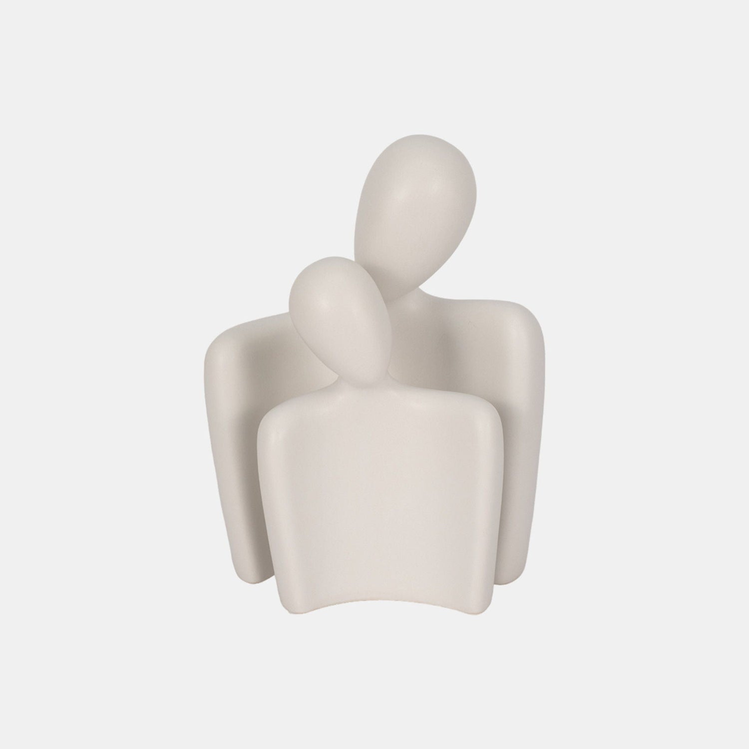 8 / 10" Textured Abstract Figures (Set of 2) - White