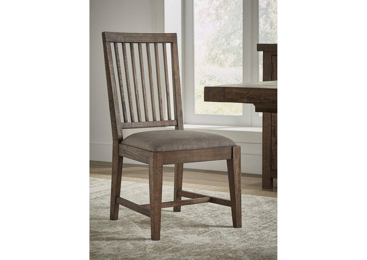 8FJ866 Autumn Solid Wood Upholstered Dining Chair In Flint Oak