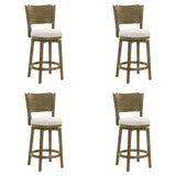 Winsley - Coastal Modern Swivel Wood Counter Height Kitchen Bar Stool