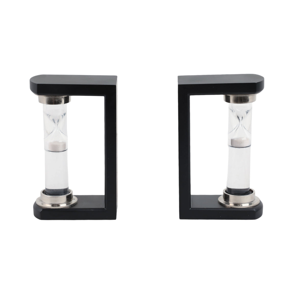 Raven Small Hourglass Bookends (Set of 2) - Black