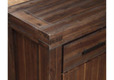 3F4173 Meadow Three Drawer Three Door Solid Wood Sideboard In Brick Brown