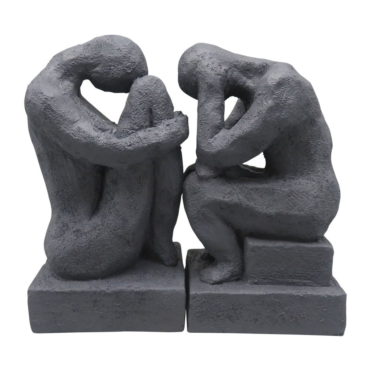 Thinking Man Bookends - Charcoal