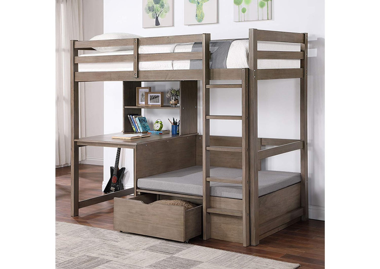 Callistus Twin/Workstation Loft Bed
