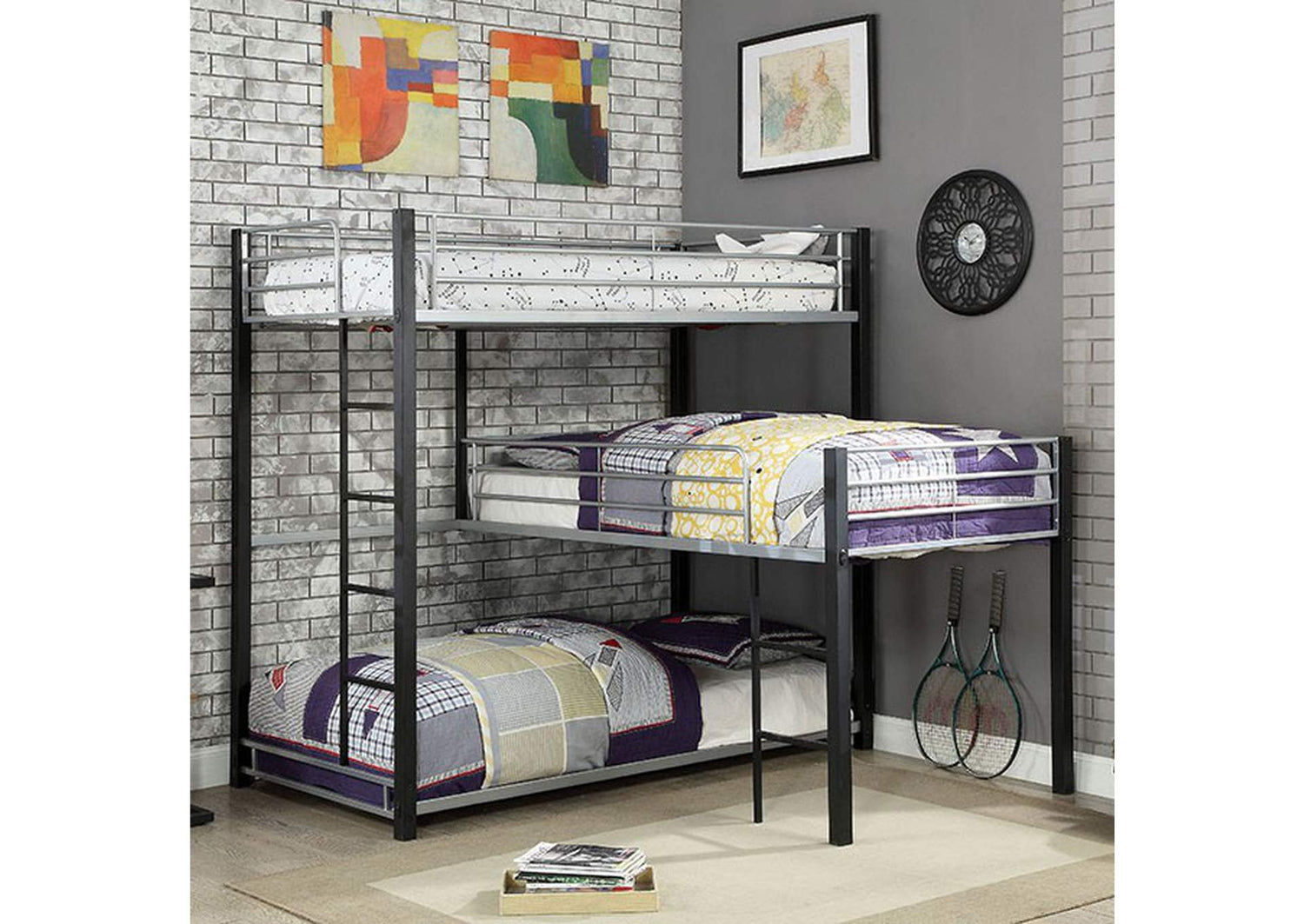 Aubrey Twin Triple Decker Bed