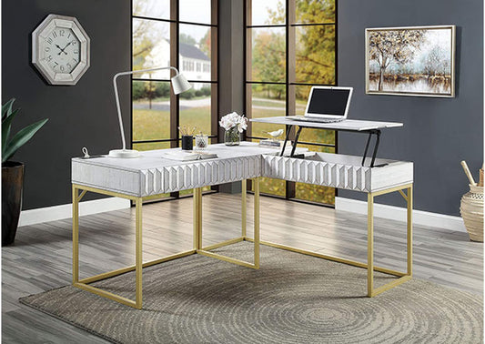 CM-DK406WH-PK Freiburg Corner Desk