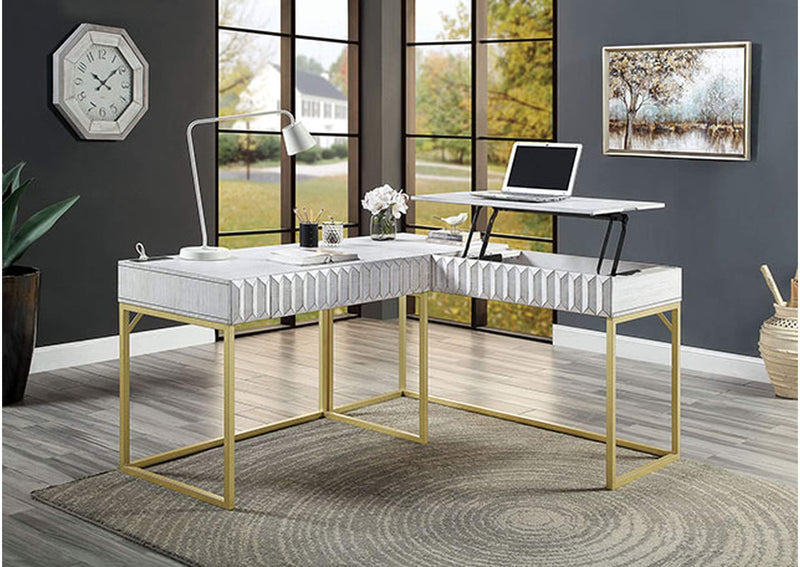 CM-DK406WH-PK Freiburg Corner Desk