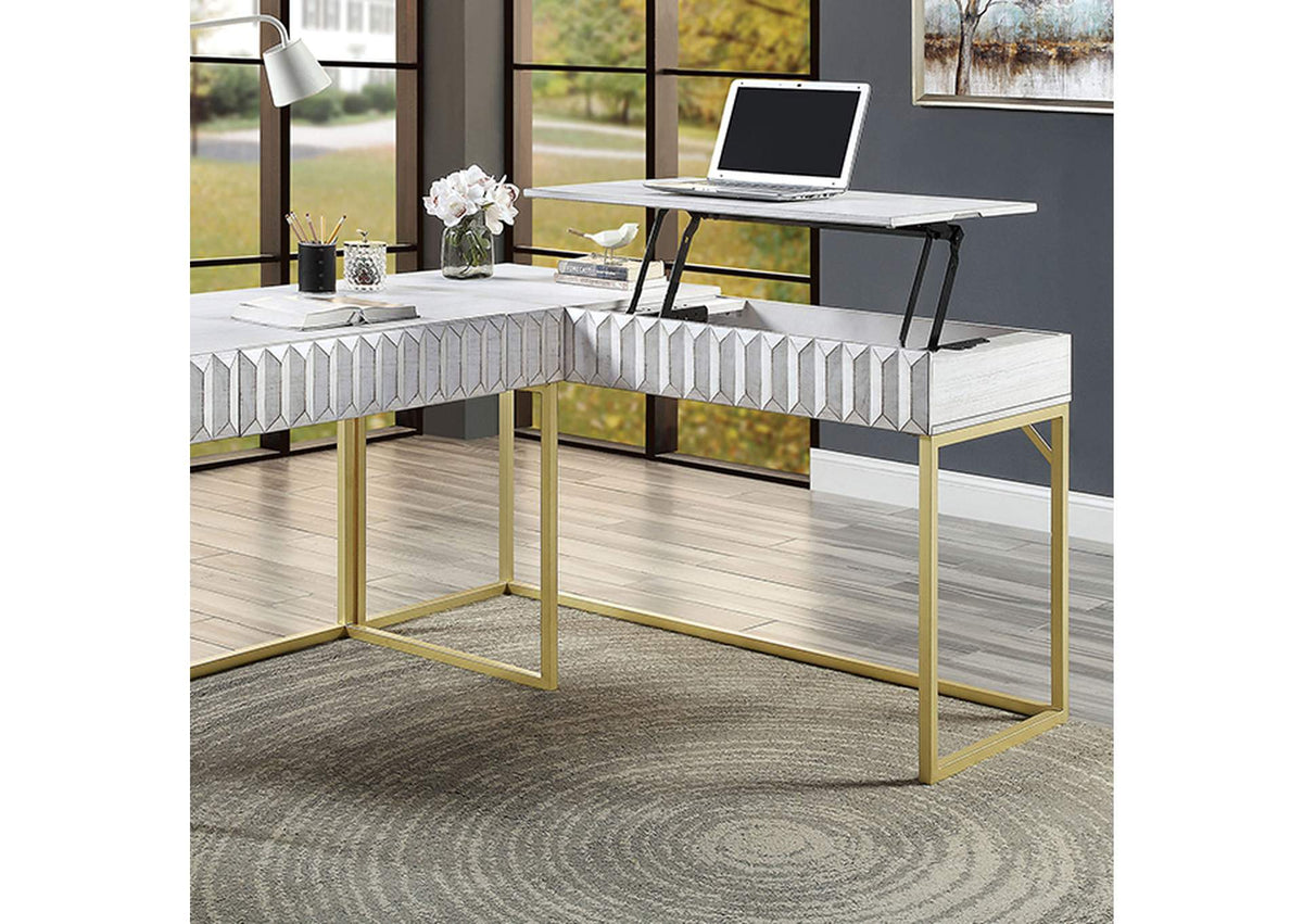 CM-DK406WH-PK Freiburg Corner Desk