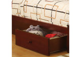 CM7904CH-T-BED Carus Cherry Twin Platform Bed w/Dresser and Mirror