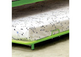 CM-TR1032AG Rainbow Green High Headboard Full Metal Platform Bed w/Trundle