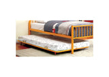 CM-TR1032OR Rainbow Orange High Headboard Full Metal Platform Bed w/Trundle