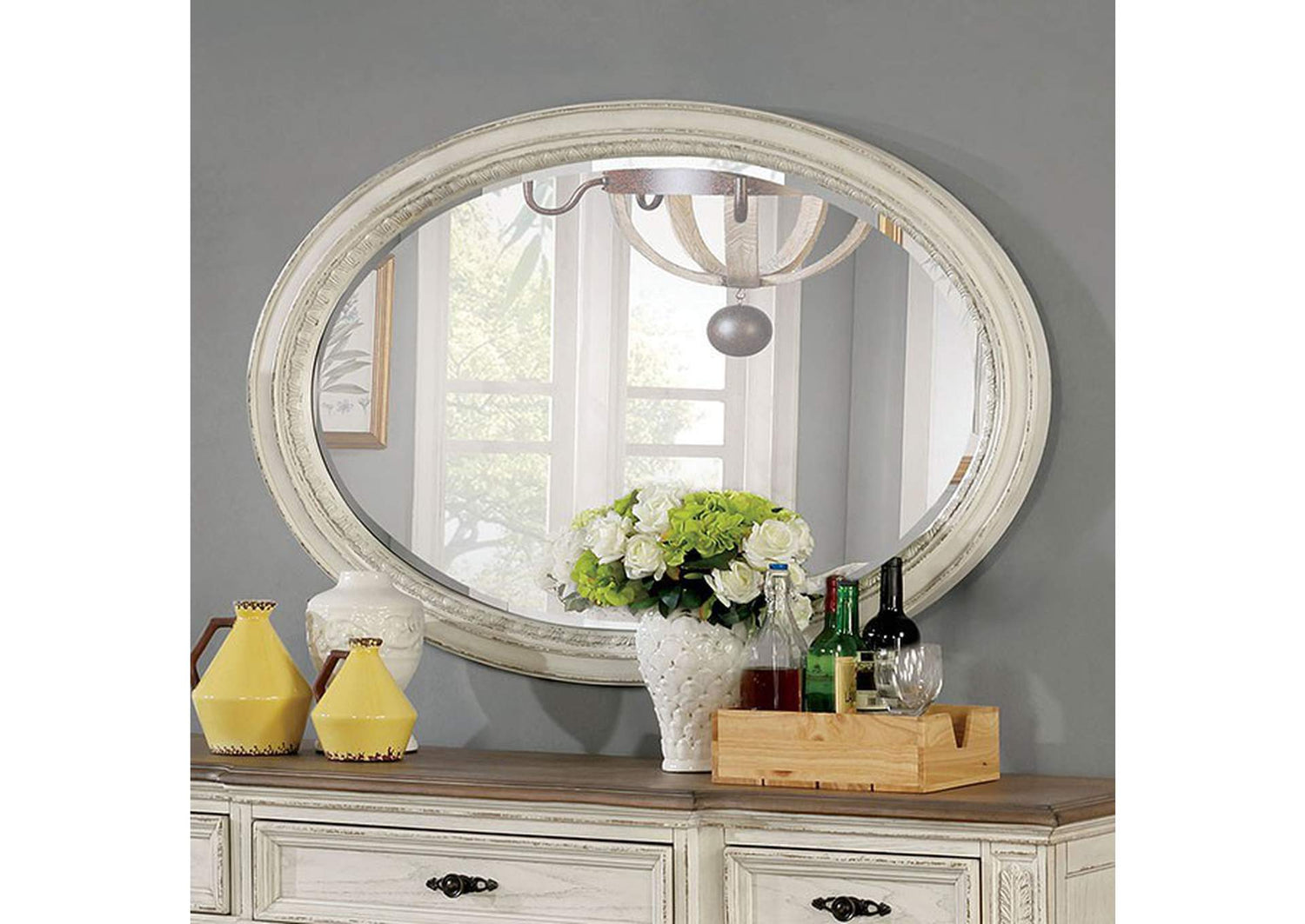 CM3150WH-MO Arcadia Oval Mirror