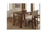 CM3324PC-2PK Sania Rustic Oak Counter Table w/4 Counter Chair