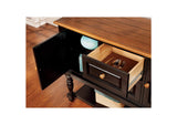 CM3431T Mayville Black/Antique Oak Extension Dining Table w/6 Side Chair