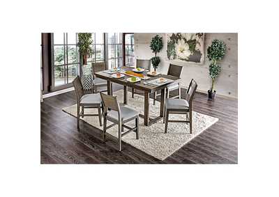 Anton II Gray Counter Table w/4 Chair