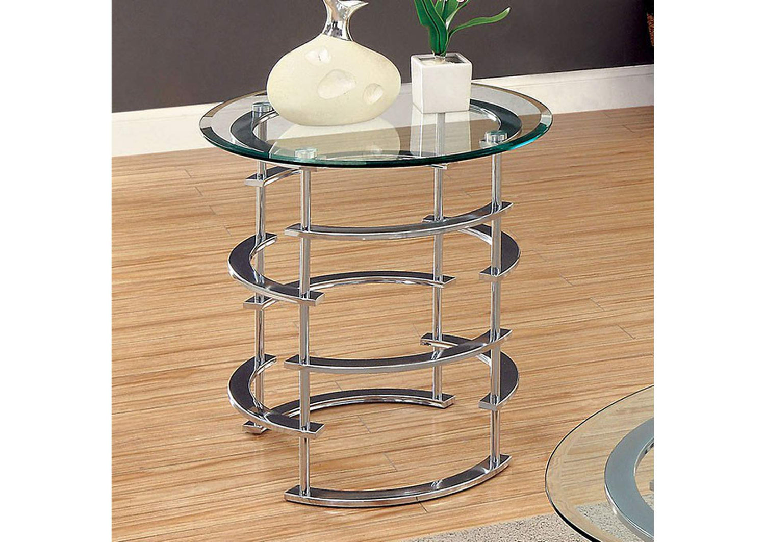 Clonmel End Table, Chrome
