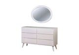 CM7386WH-D Lennart II White Dresser w/Oval Mirror