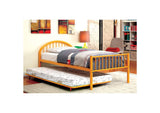 CM-TR1032OR Rainbow Orange High Headboard Full Metal Platform Bed w/Trundle