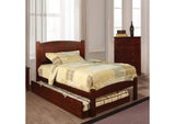 CM7903CH-T-BED Cara Cherry Twin Platform Bed w/Dresser and Mirror