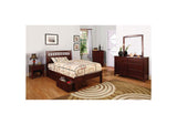 CM7904CH-T-BED Carus Cherry Twin Platform Bed w/Dresser and Mirror