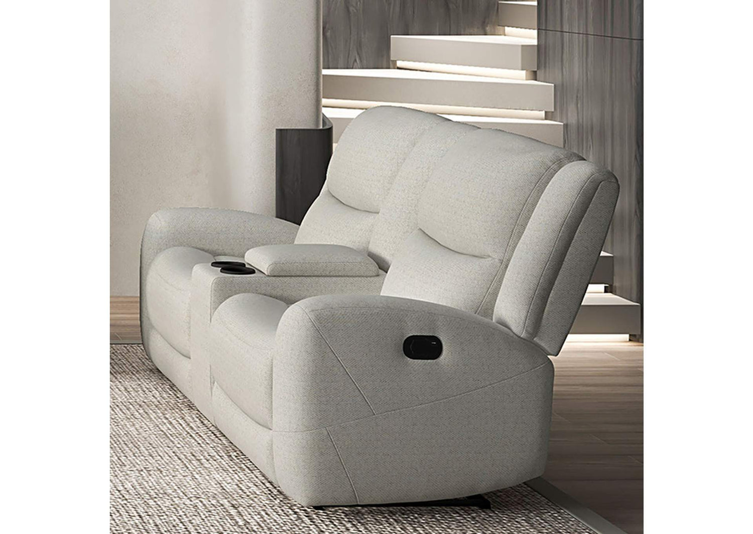 Giraldus Manual Recliner Loveseat w/ Console
