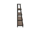 KGJD19E Finch Wood And Metal Etagere Bookcase In Buckwheat And Antique Bronze