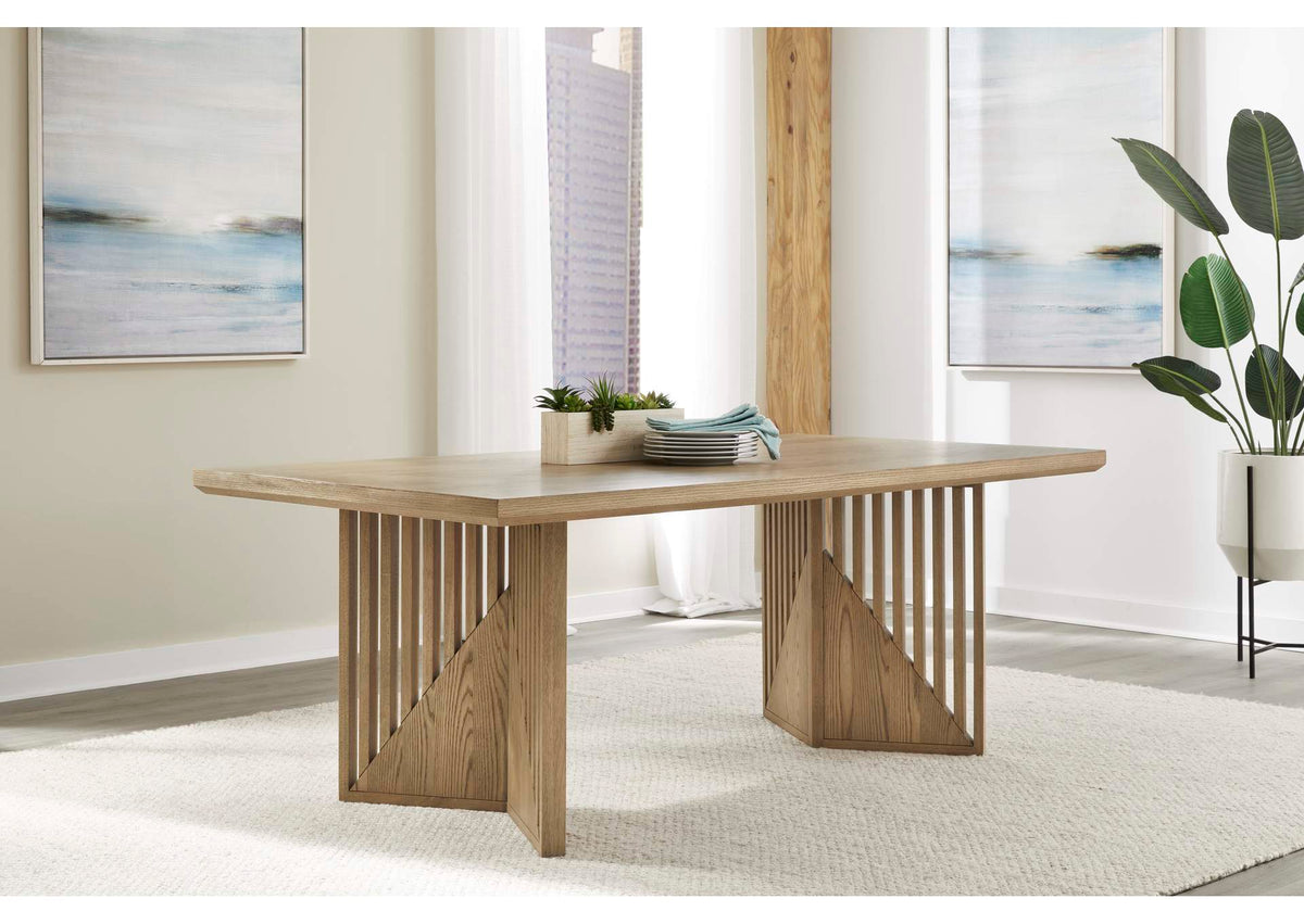 NDMT60 Sumner Double Pedestal Oak Dining Table In Natural