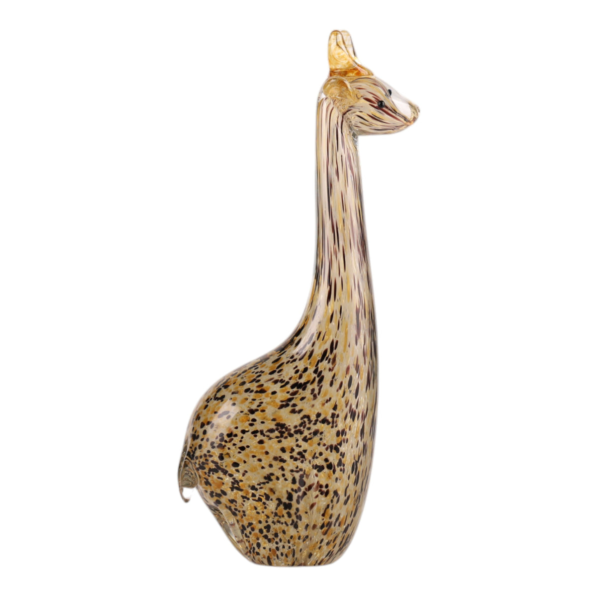 Wrangell Large Glass Giraffe - Light Brown / Beige