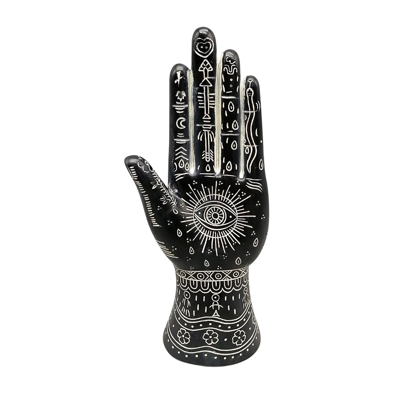 Resin 10" Tattoo Hand - Black