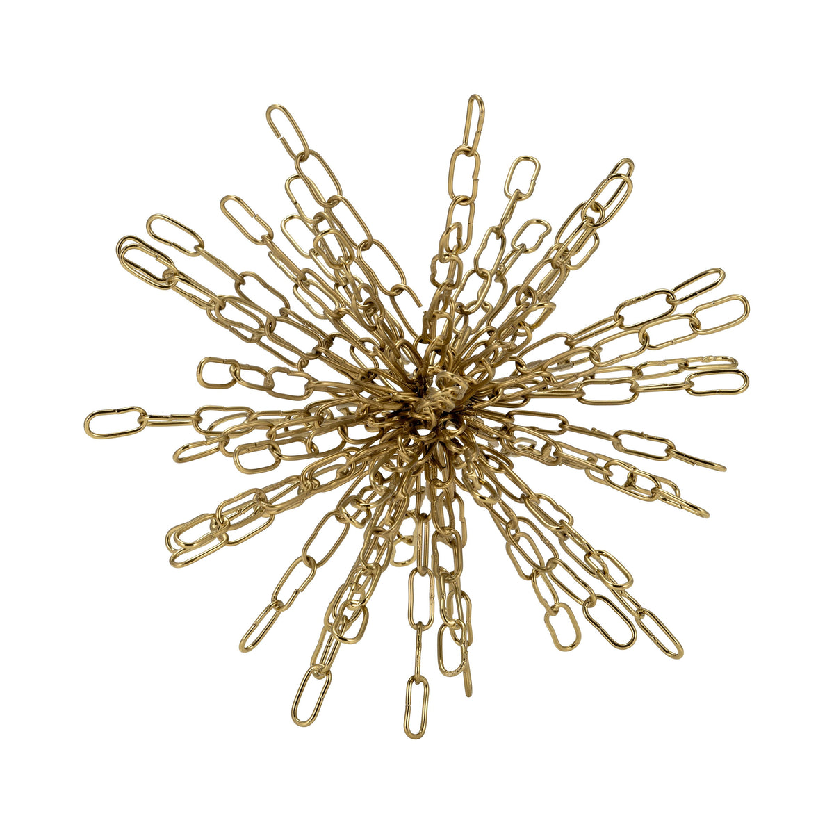 Metal Chain Orb 9" - Gold