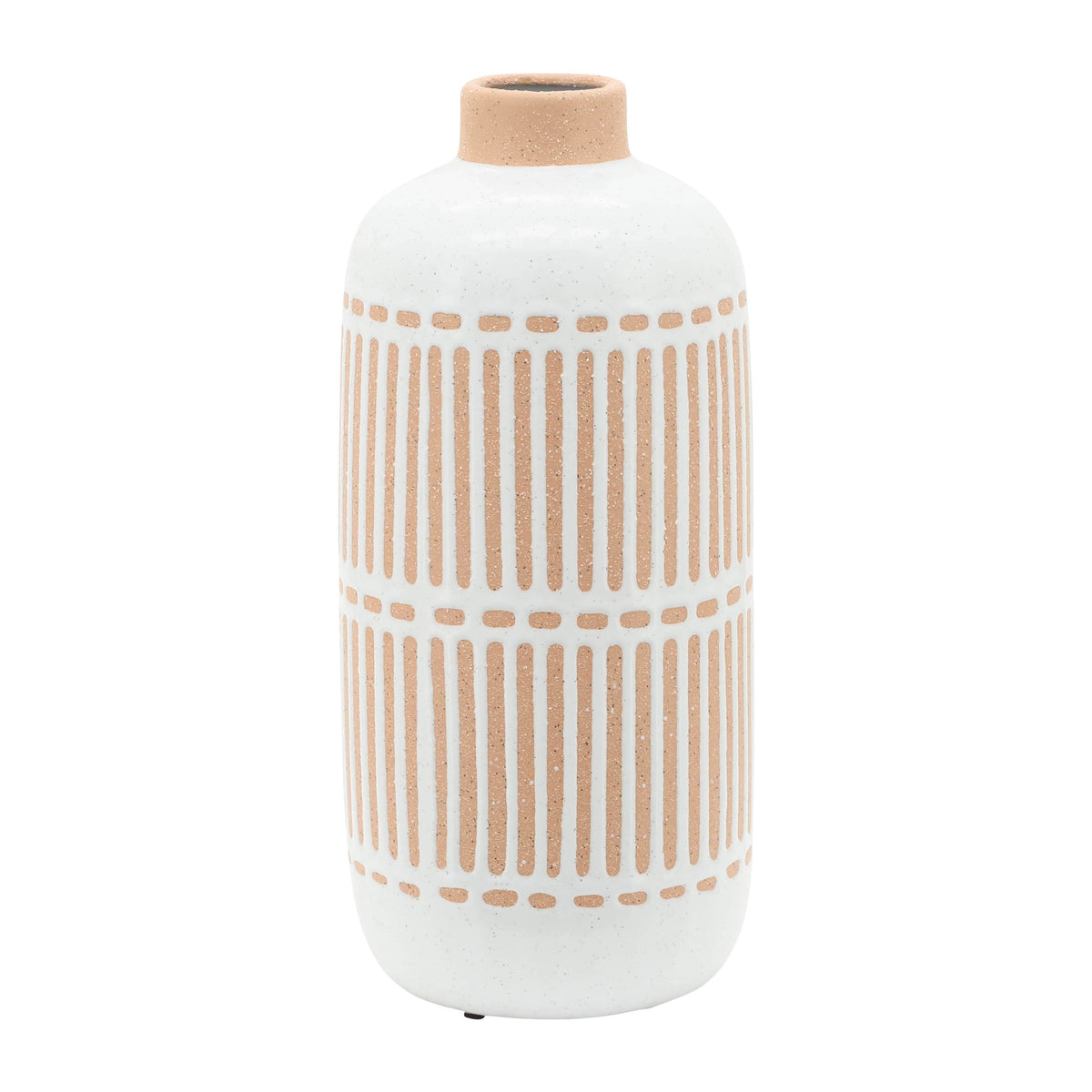 Round Aztec Vase - Ivory