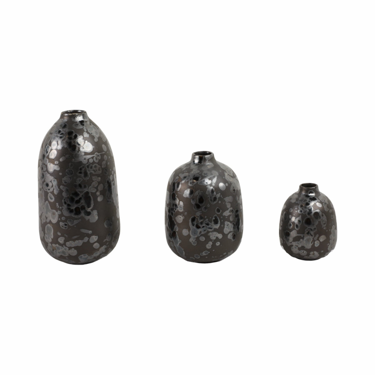 4" / 7" / 9" Ervedosa Portugal Bottles (Set of 3) - Black