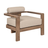Relic - 4 Piece Outdoor Patio Conversation Set - Weathered Eucalyptus / Taupe