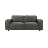Clayton - Leather Loveseat With Track Arms