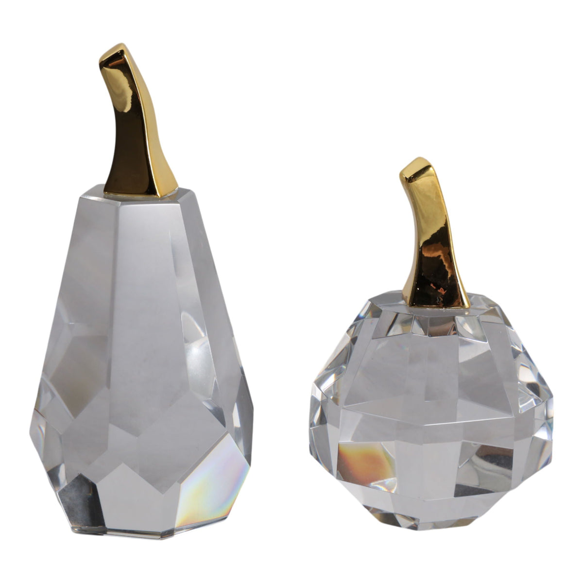 Pima Crystal Pear And Apple (Set of 2) - Silver