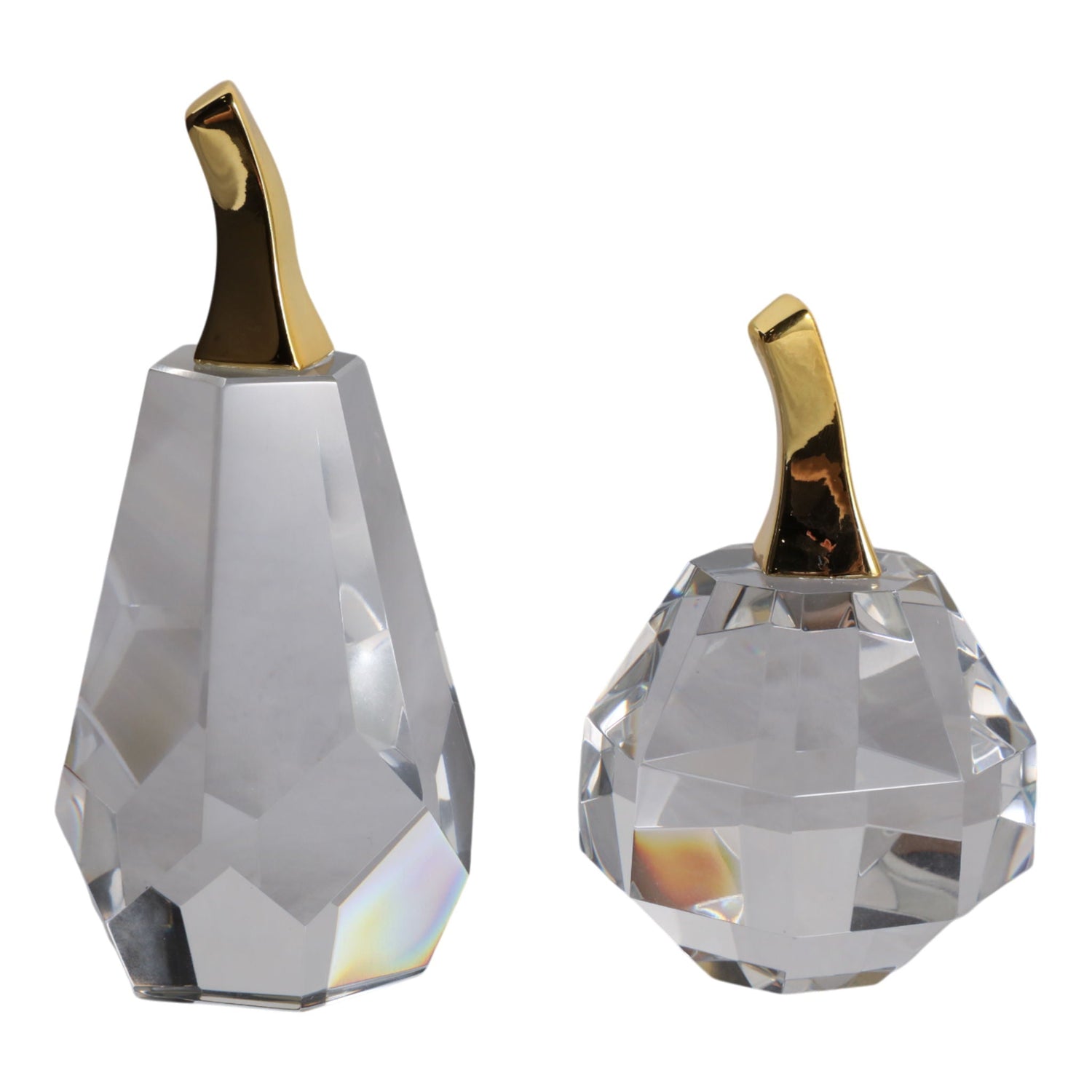 Pima Crystal Pear And Apple (Set of 2) - Silver