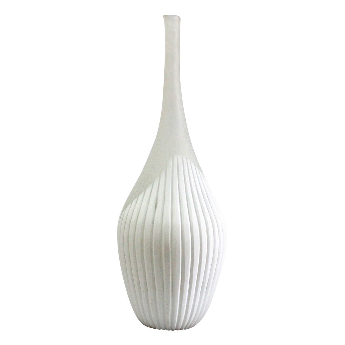 21" Dulcet Large Glass Bottle - White
