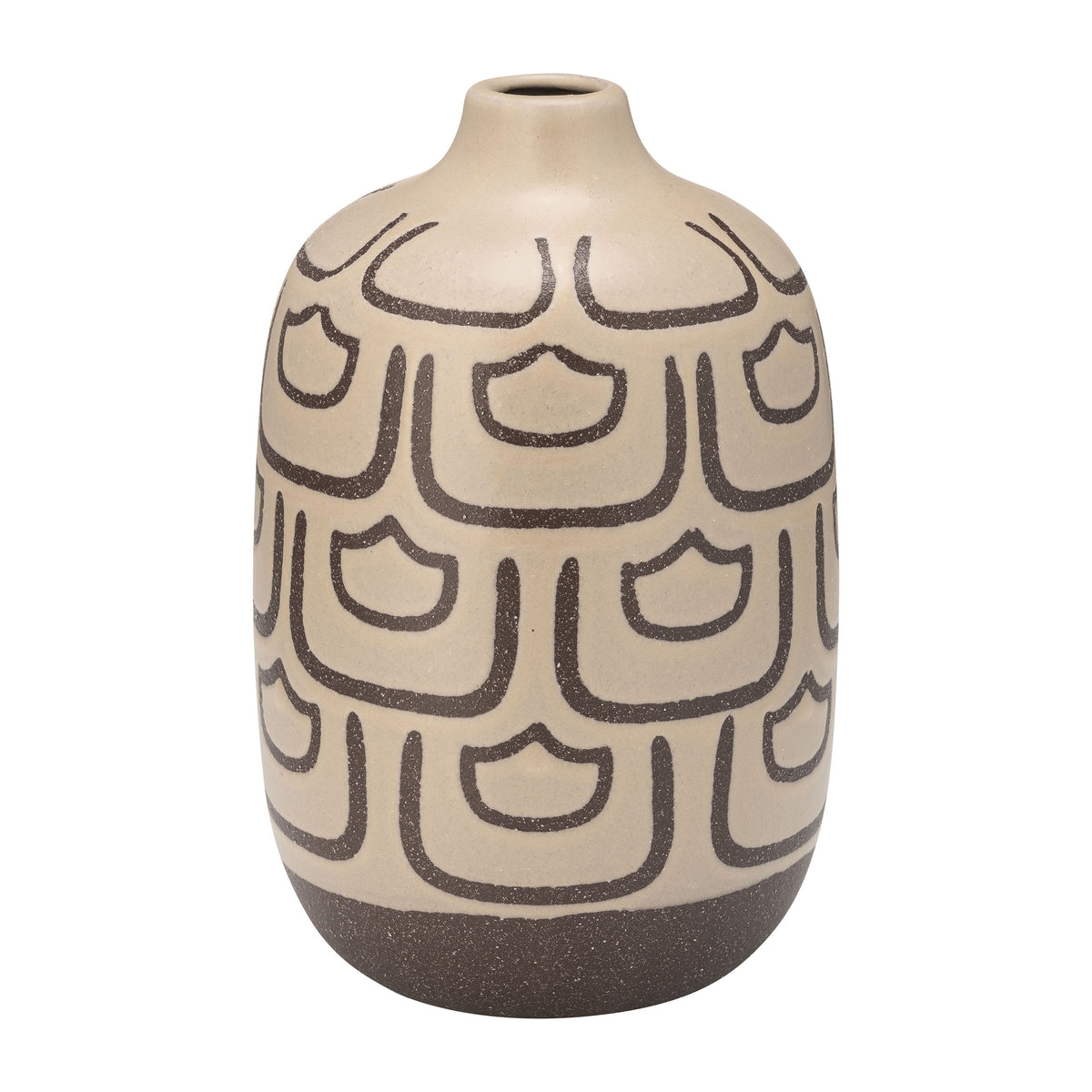Ceramic Decoractive Vase 10" - Irish Cream